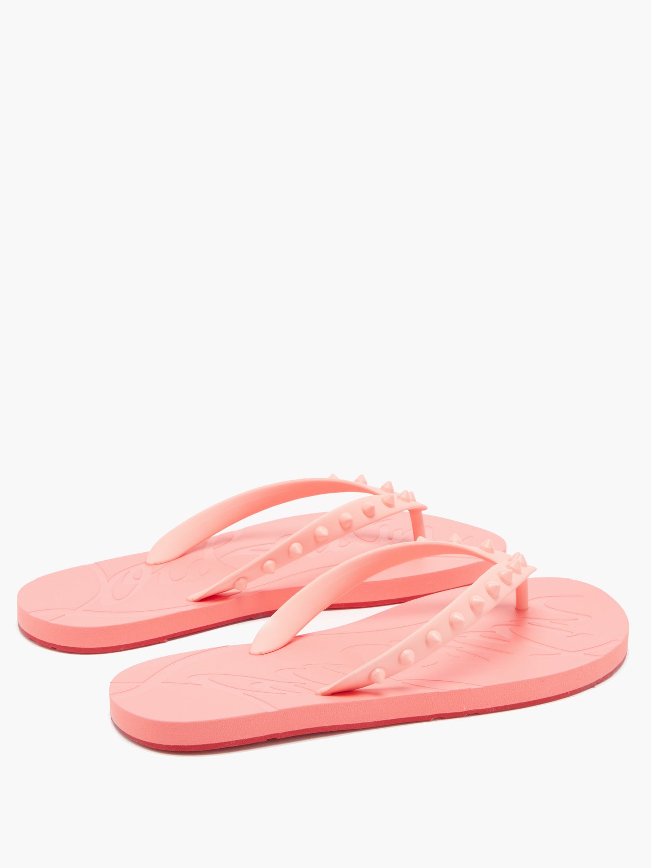 Flip flops Christian Louboutin Pink size 41 EU in Rubber - 27455888
