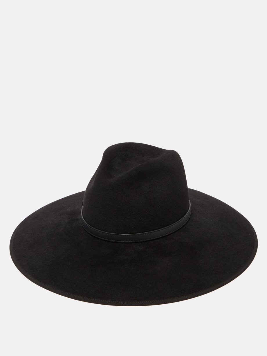 Black Horsebit felt fedora hat | Gucci | MATCHES US