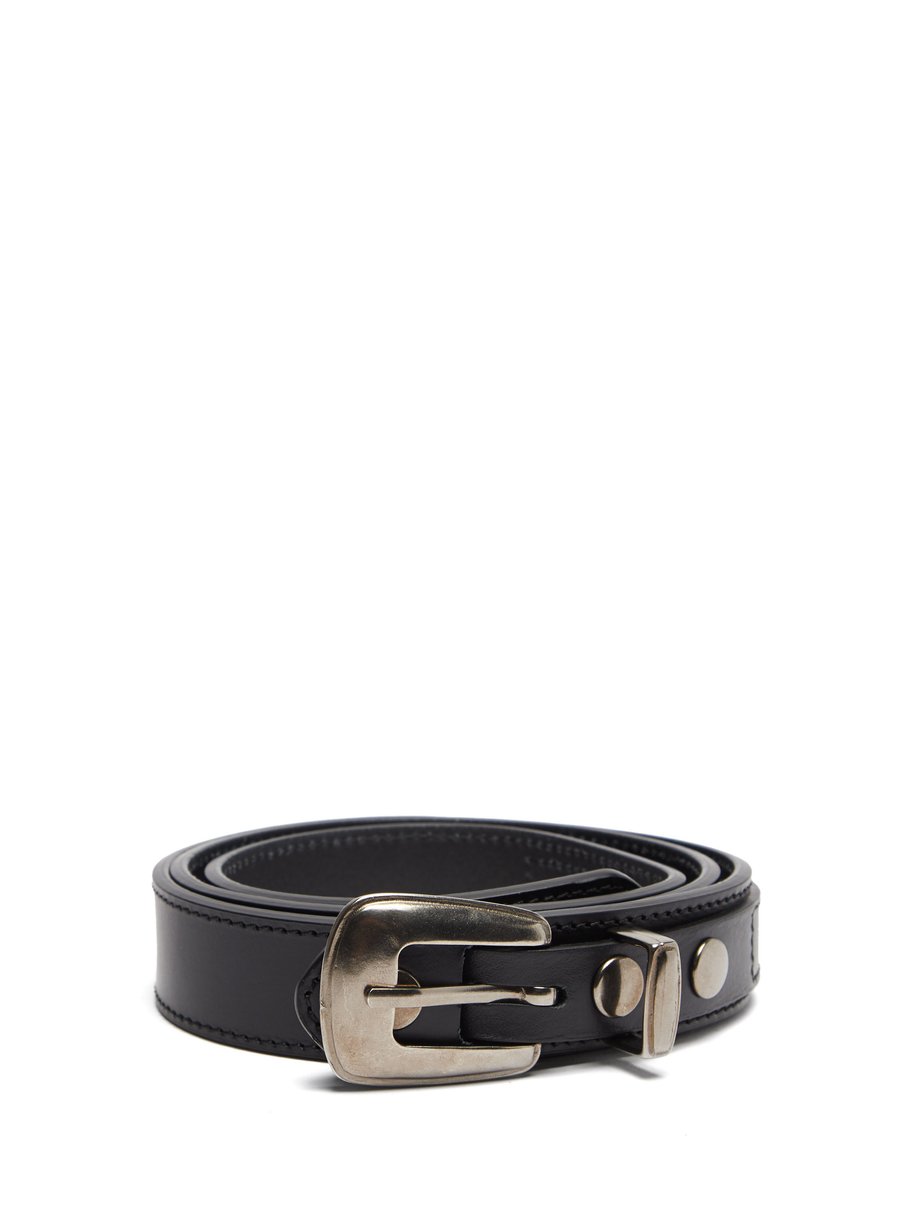 Black Western leather belt | Lemaire | MATCHES UK