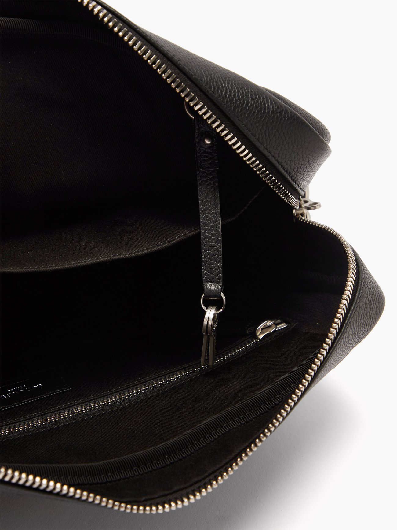 Black Milo logo-embossed grained-leather briefcase, Saint Laurent