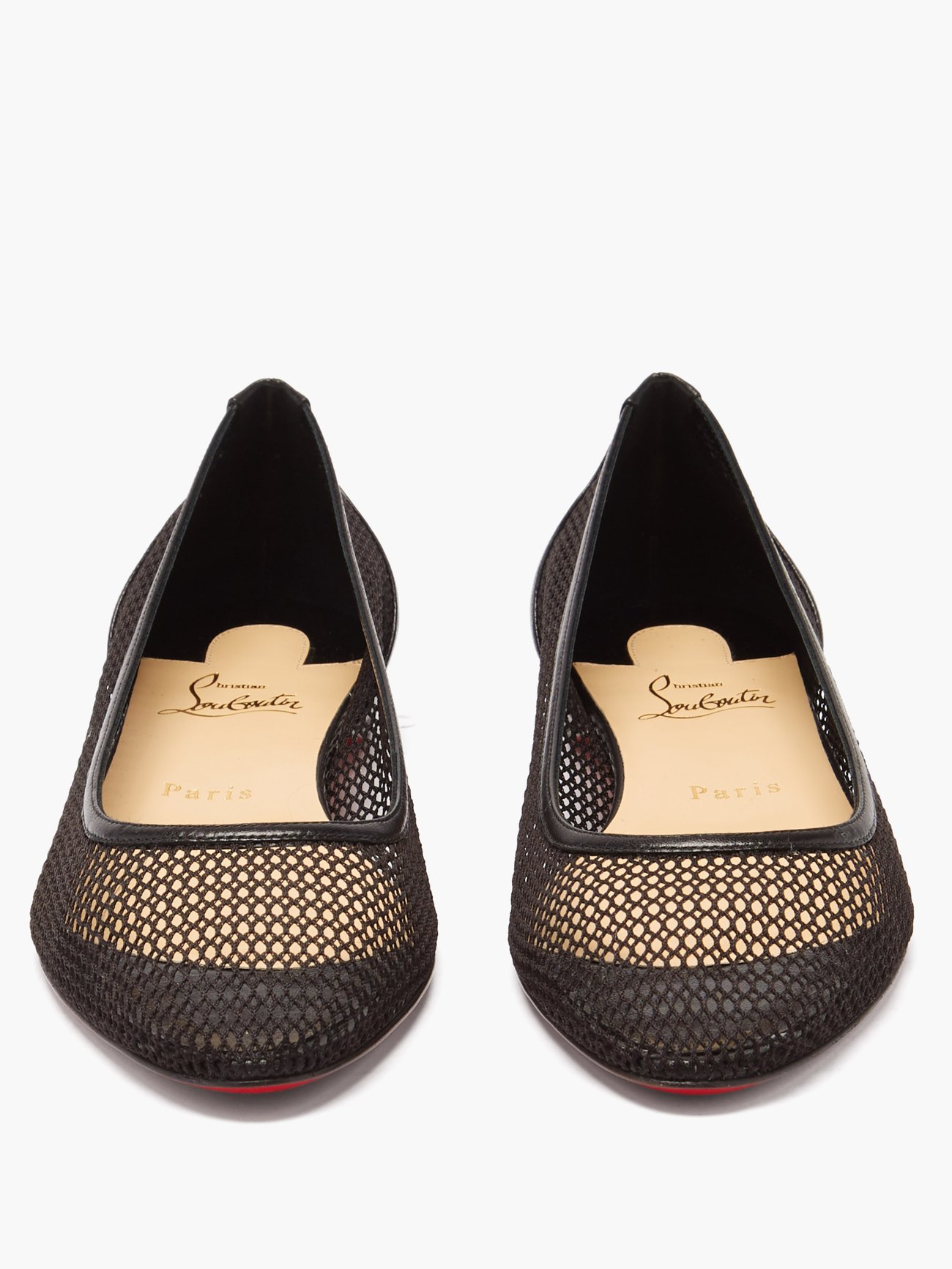 Christian Louboutin Black Goldoflat Flats - Ann's Fabulous Closeouts