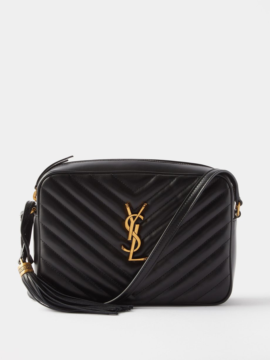 Saint Laurent Monogram quilted leather pouch for Women - Black in