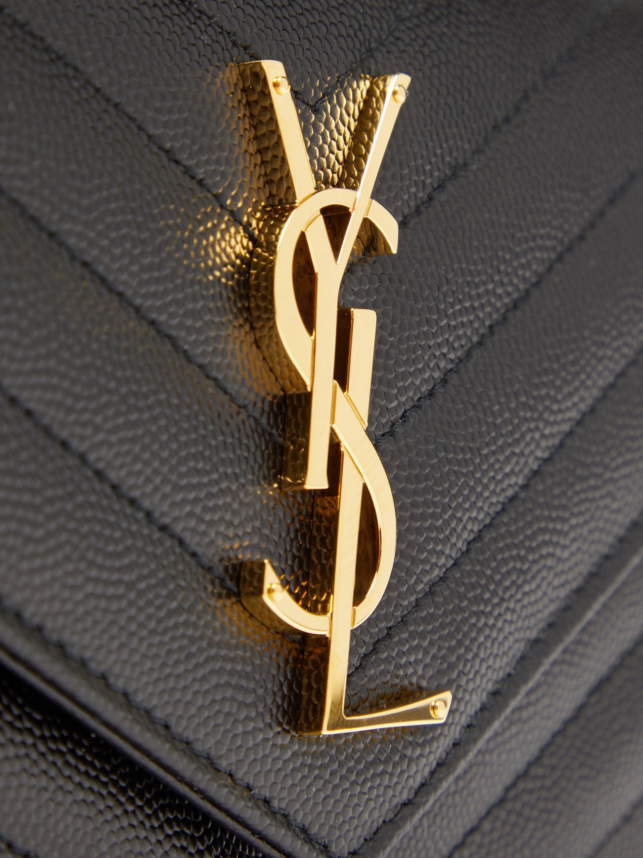 Saint Laurent Ysl Logo Medallion Continental Wallet