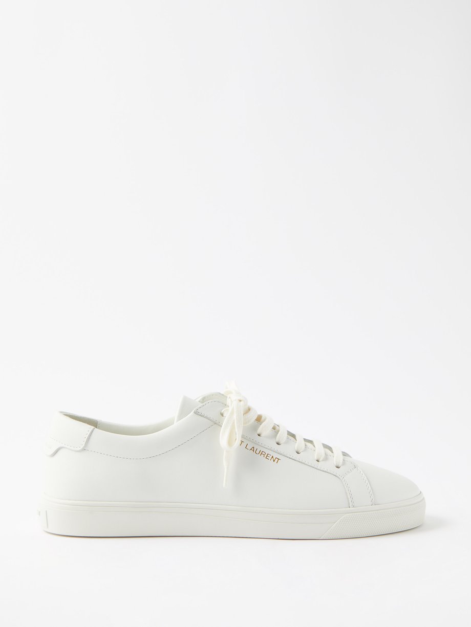 White Andy leather trainers | Saint Laurent | MATCHES UK