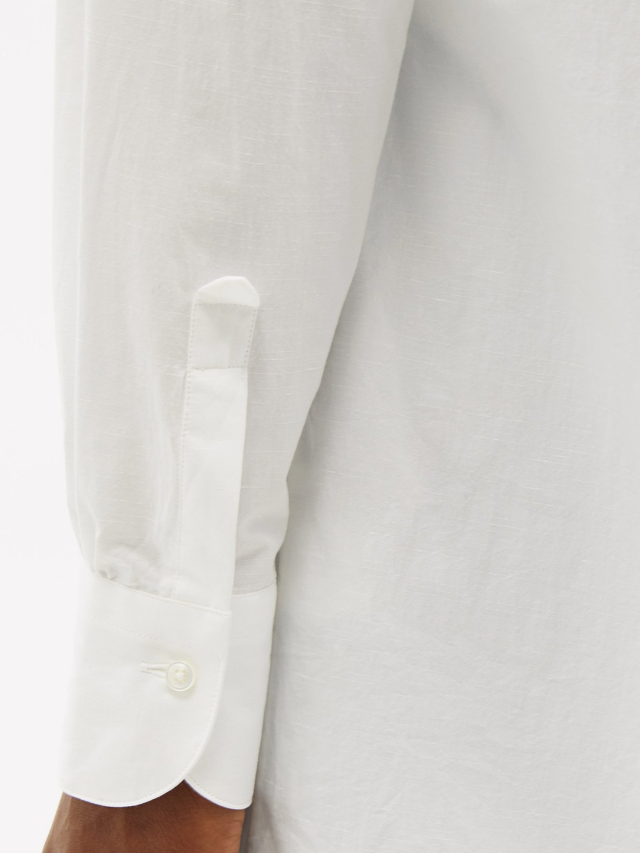 White VII Muse cotton-poplin longline shirt | Bourrienne Paris X