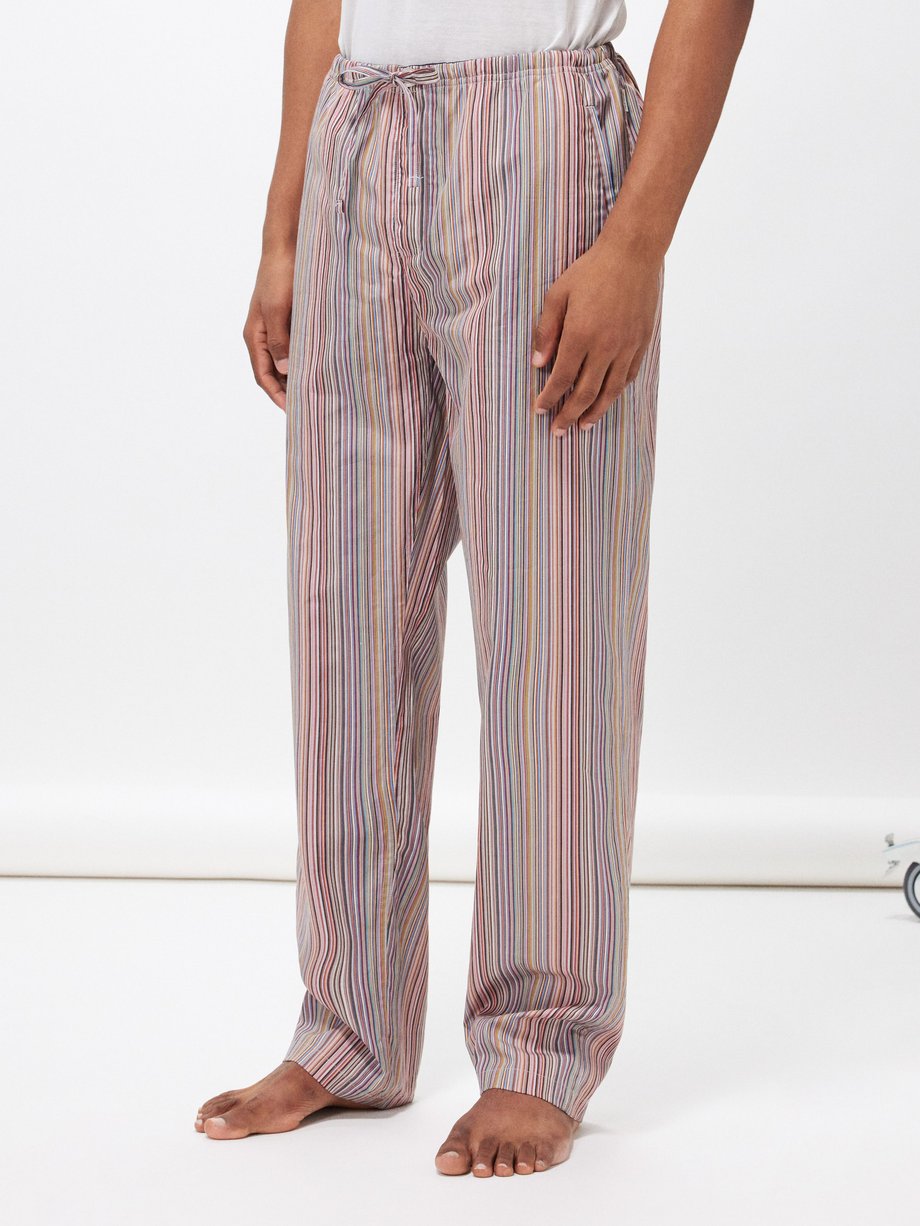 Print Signature stripe cotton pyjama trousers, Paul Smith