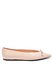 Bow point-toe spazzolato-leather ballet flats