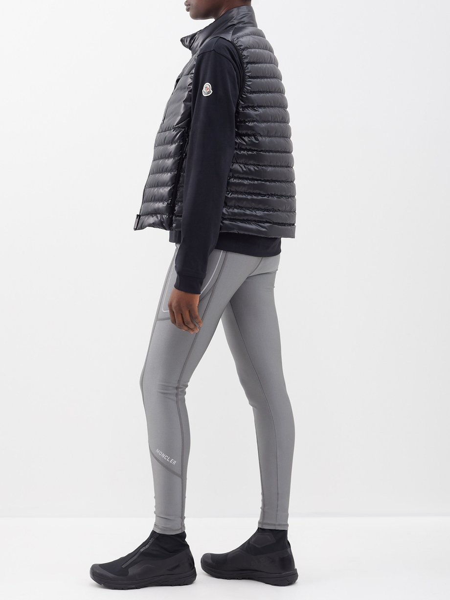 Metallic Reflective high-rise leggings, Moncler