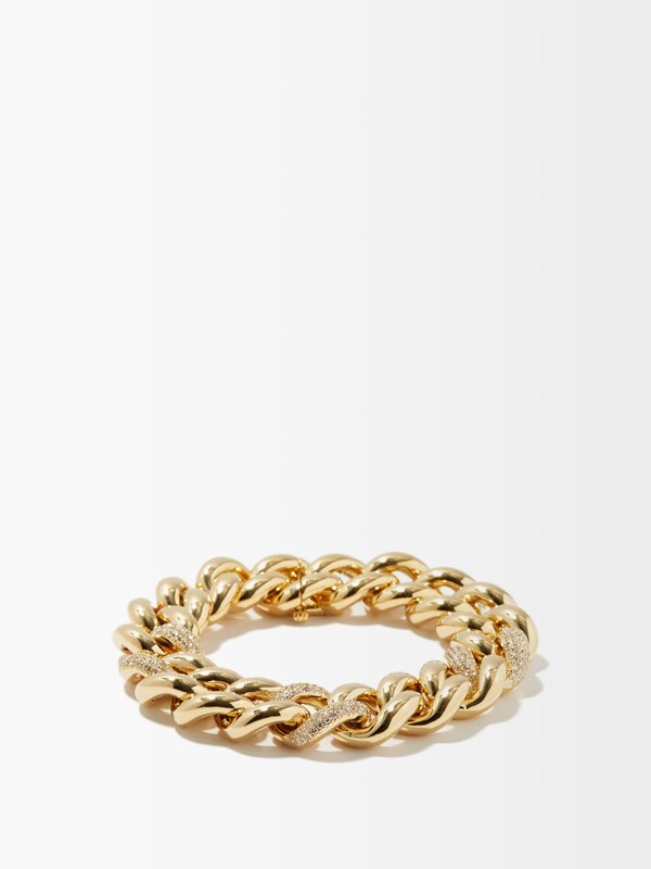Shay Diamond & 18kt gold jumbo-link chain bracelet