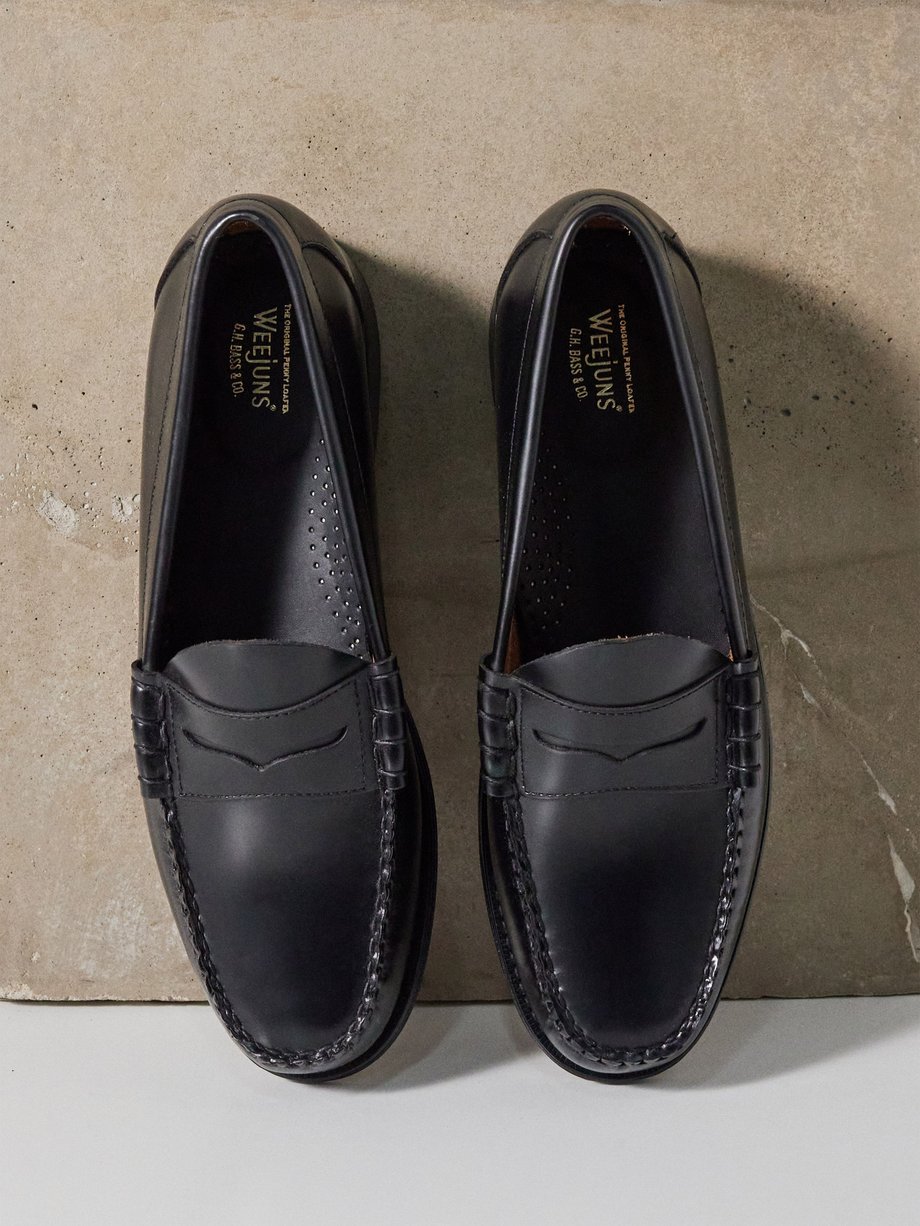 Black Weejuns Larson leather loafers | G.H. BASS | MATCHES UK