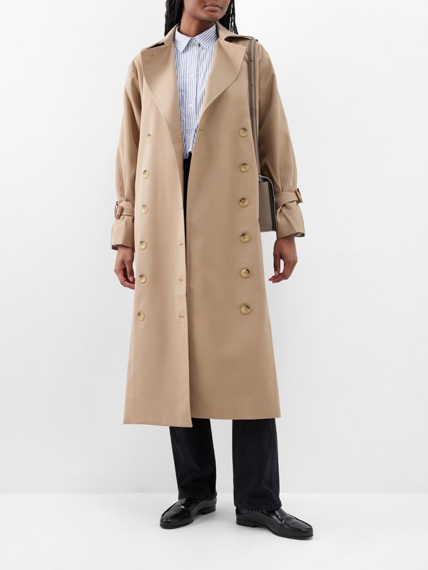 Toteme Double-breasted cotton-blend gabardine trench coat