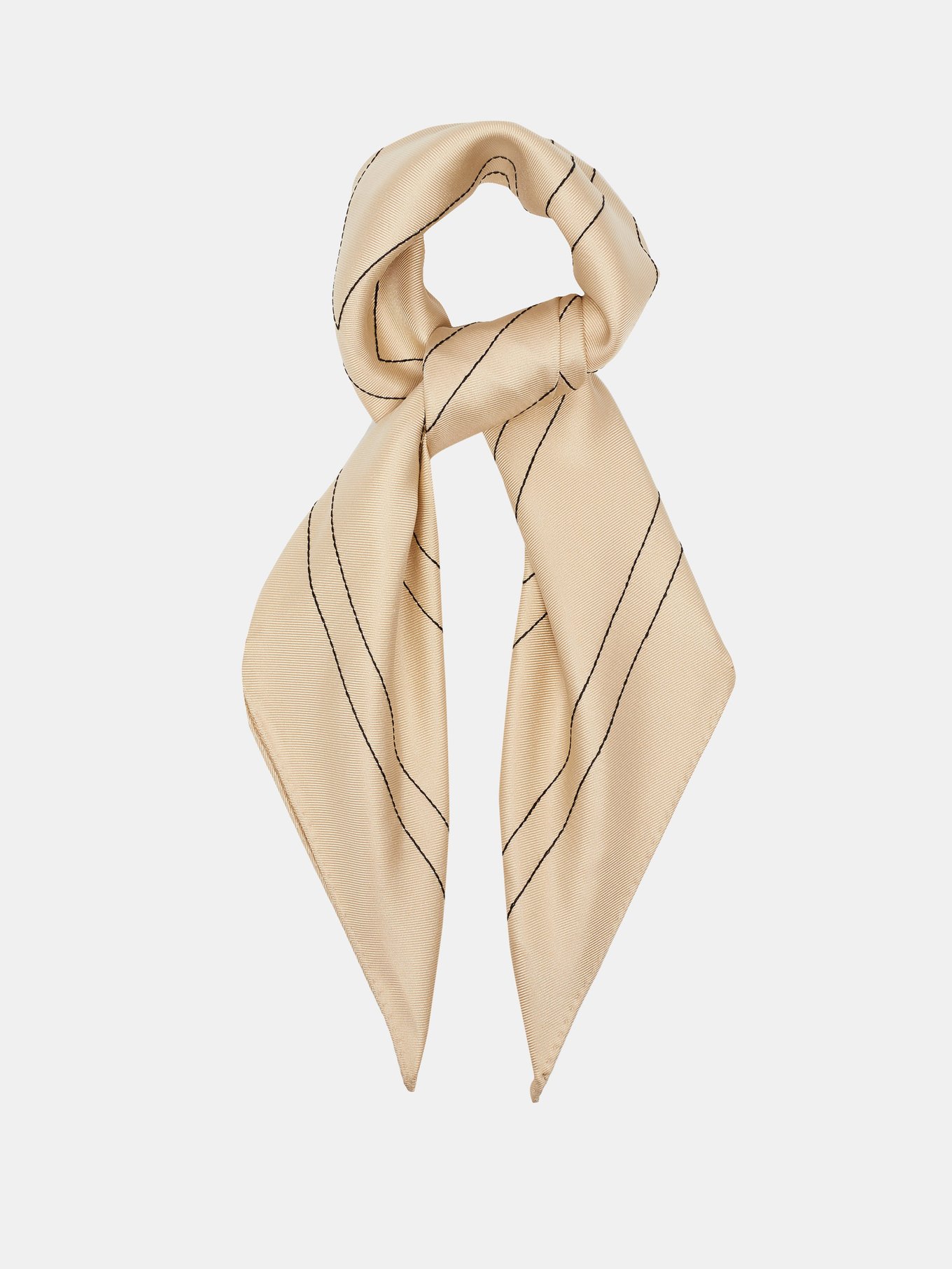 Neutral Striped silk scarf, Toteme