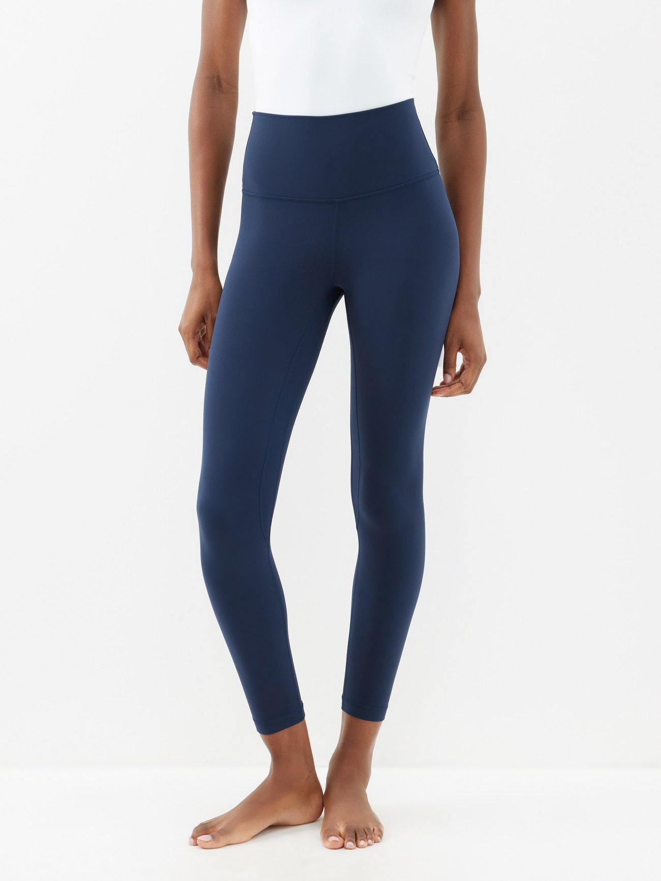 Navy Oxford 25 high-rise jersey leggings, The Upside