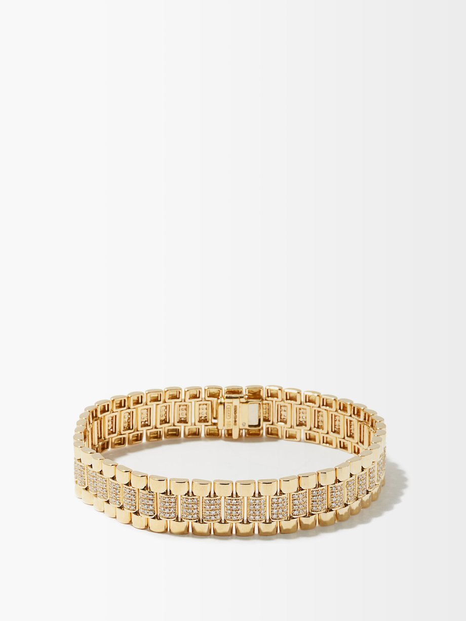 Shay Rail Link diamonds & 18kt gold bracelet
