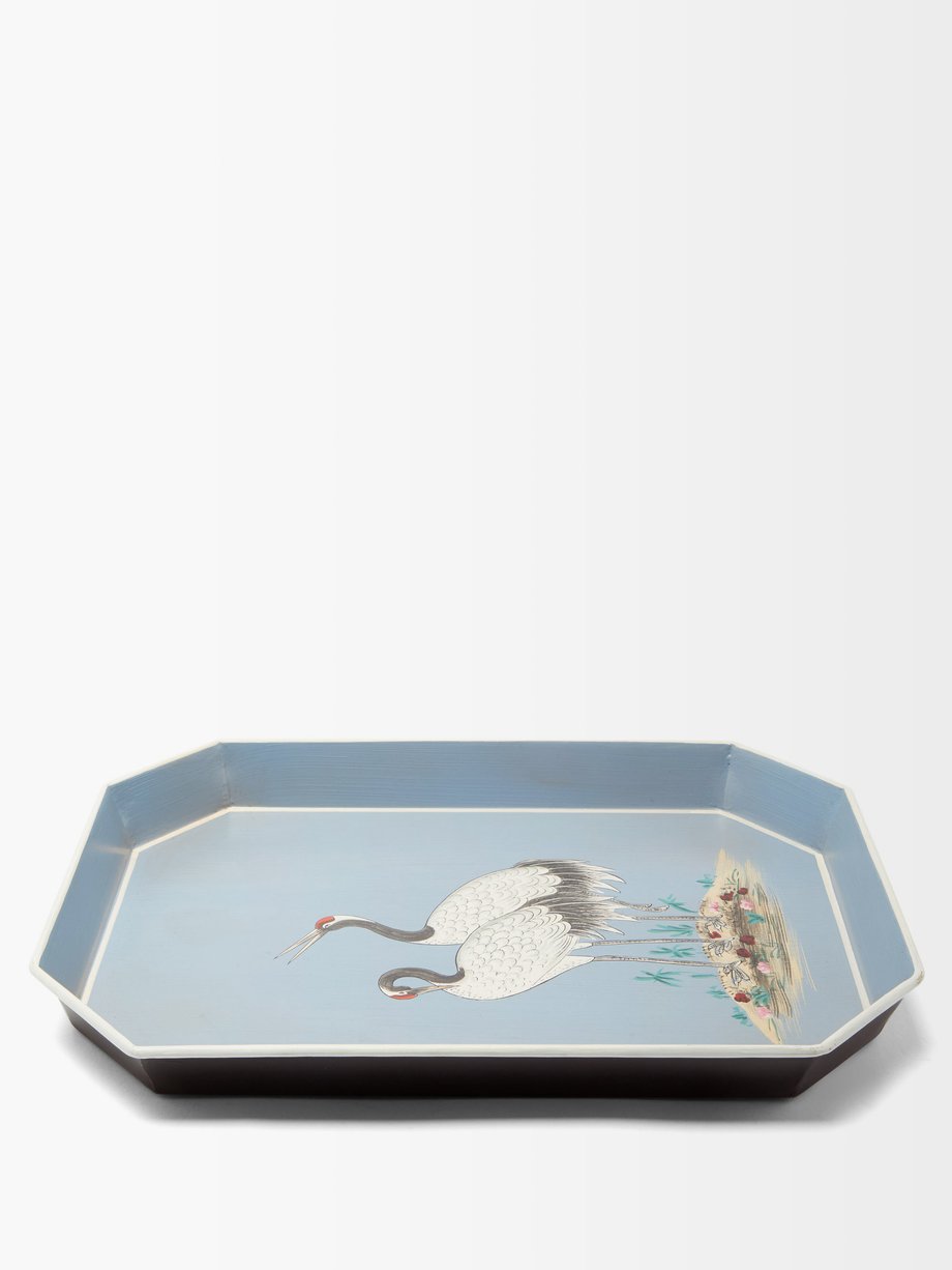 Les Ottomans Fauna hand-painted metal tray