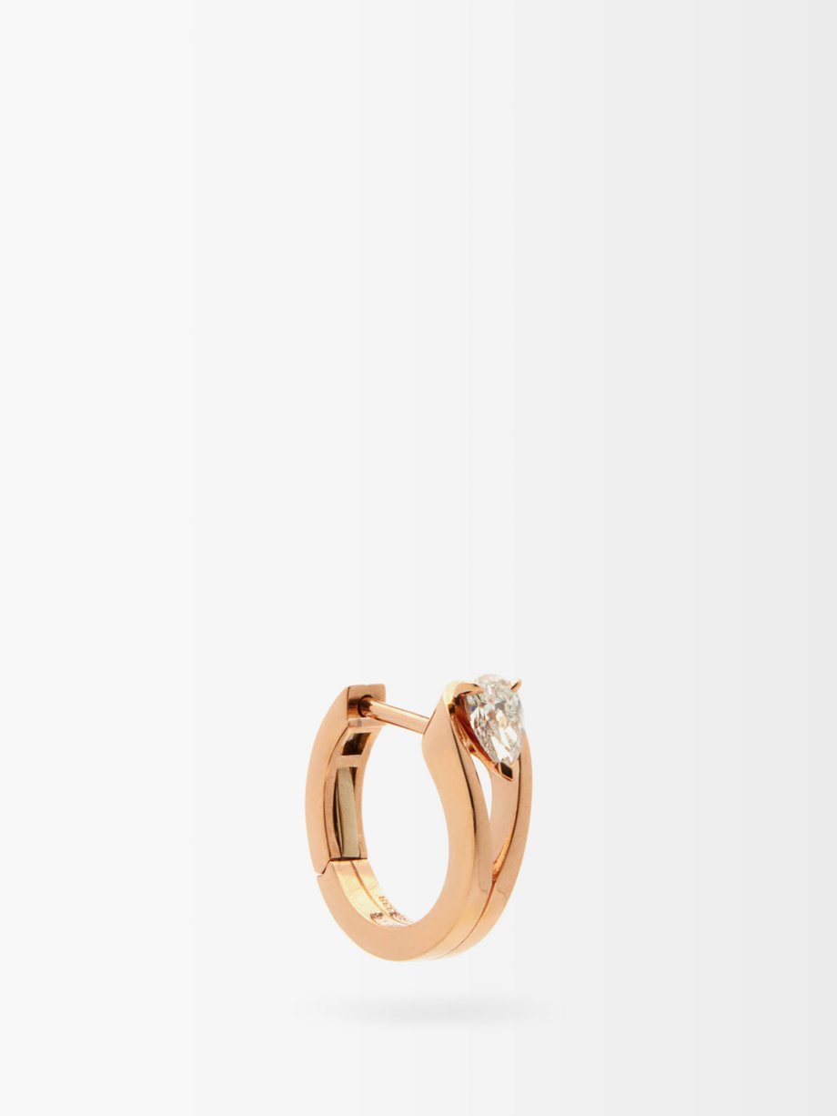 Repossi Serti Inversé small diamond & gold single earring