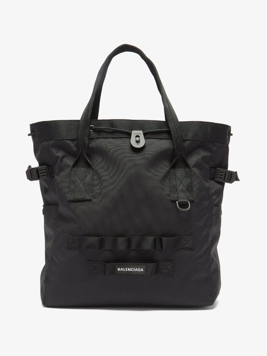 Black Army recycled-nylon tote bag | Balenciaga | MATCHESFASHION US