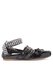 Ribbon-strap buckled patent-leather ballet flats