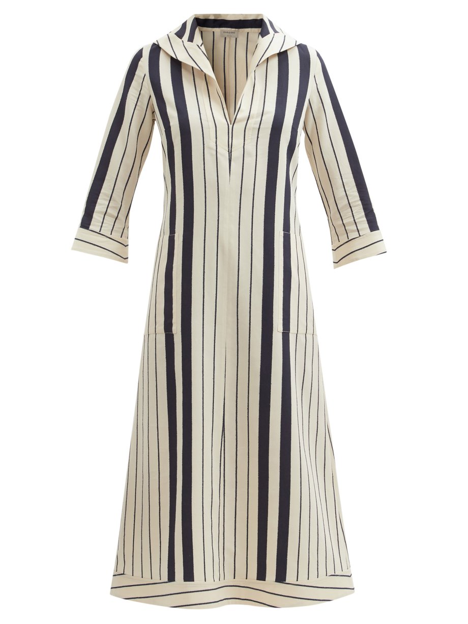Print Centaur striped certified-viscose kaftan dress | Zeus + Dione ...