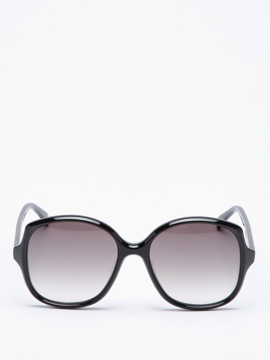 Black Oversized Round Acetate Sunglasses Celine Eyewear Matchesfashion Uk 