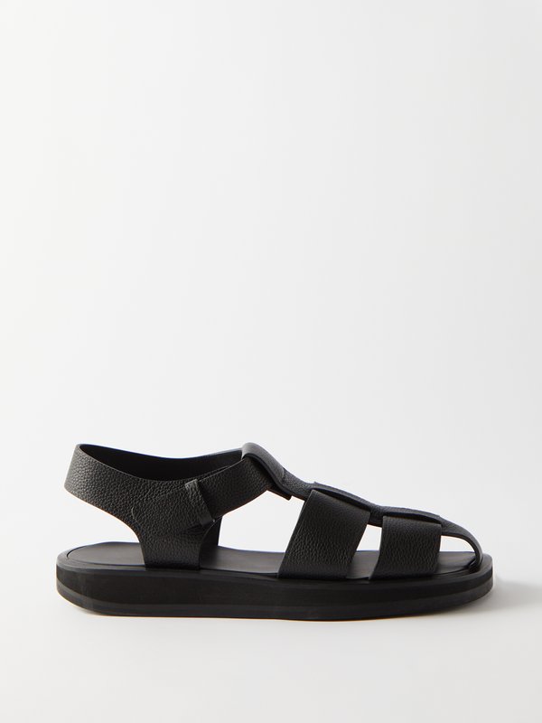 The Row Caged grained-leather sandals