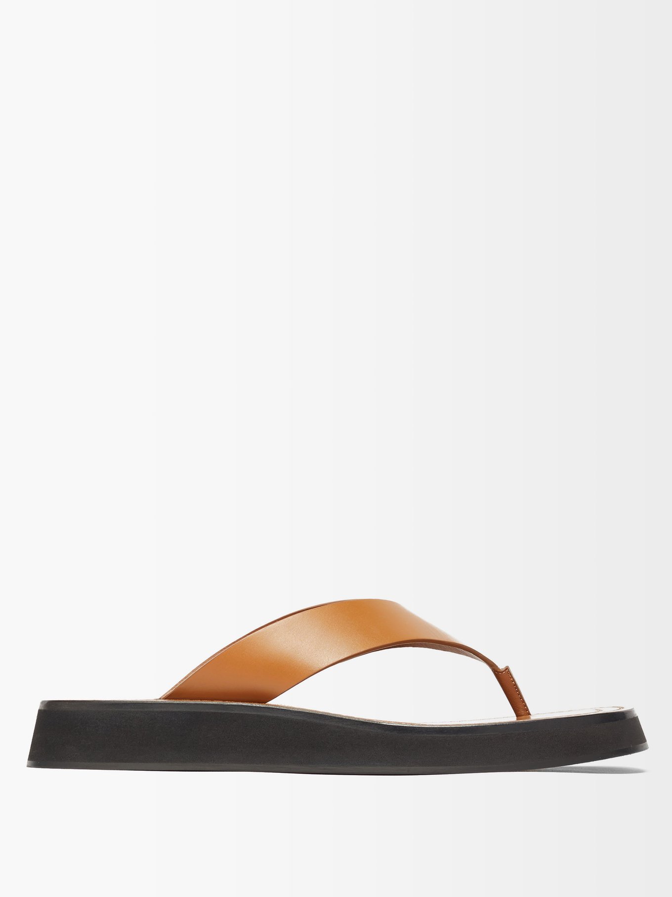 Tan Ginza leather sandals | The Row | MATCHESFASHION US