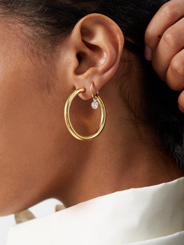 Theodora Warre Gold-plated hoop earrings
