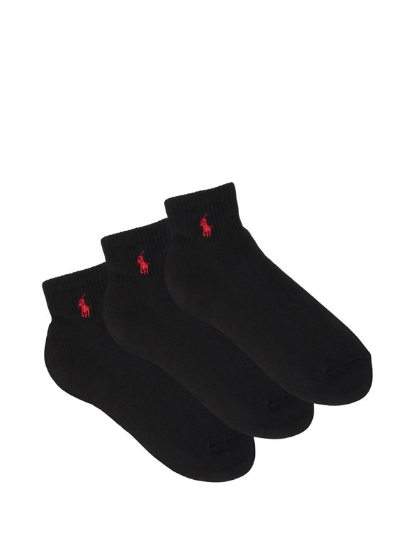Polo Ralph Lauren Pack of three logo-embroidered socks