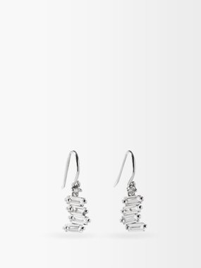 Suzanne Kalan Topaz & 14kt white gold earrings