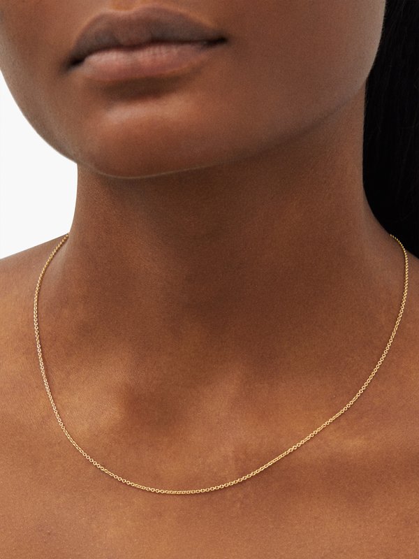 Lizzie Mandler Rolo-chain 18kt gold necklace