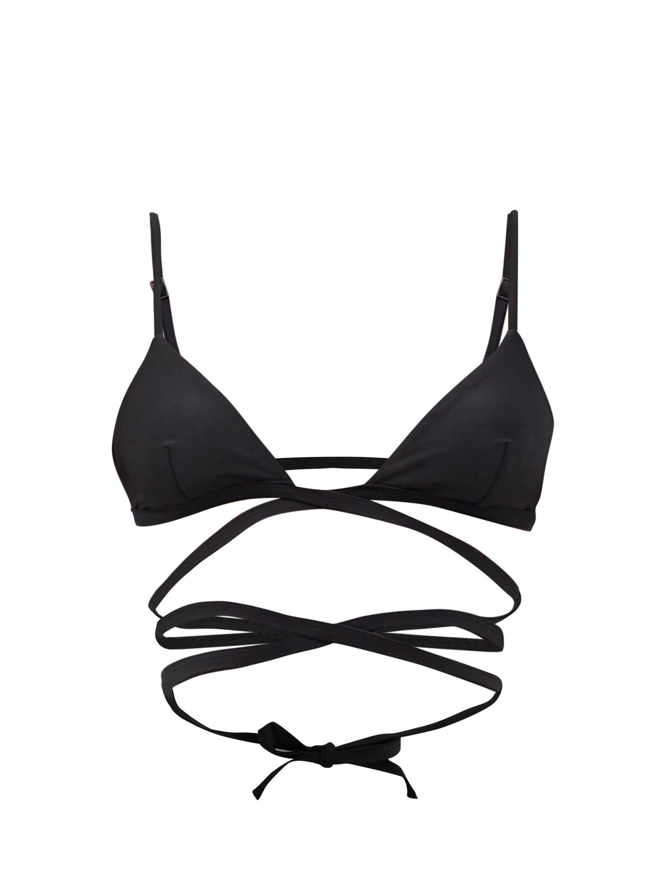 Black The Wrap triangle bikini top | Matteau | MATCHES UK