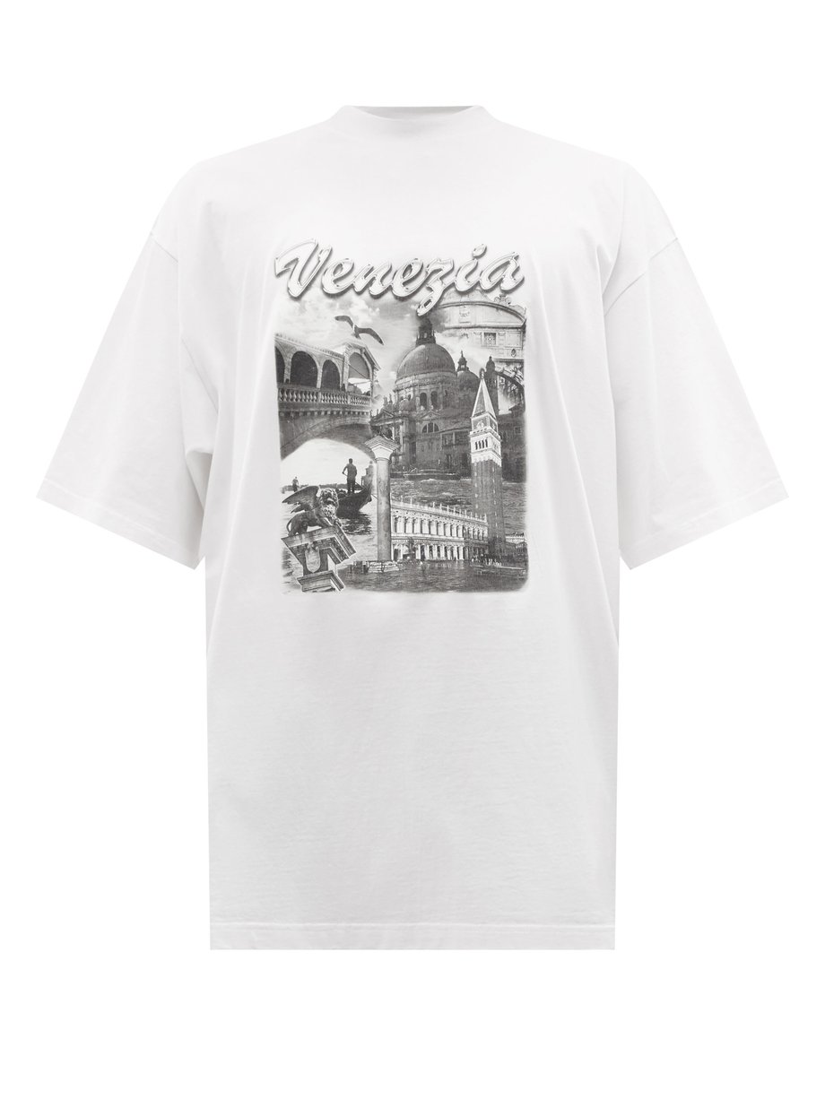 BALENCIAGA Printed cotton-jersey T-shirt