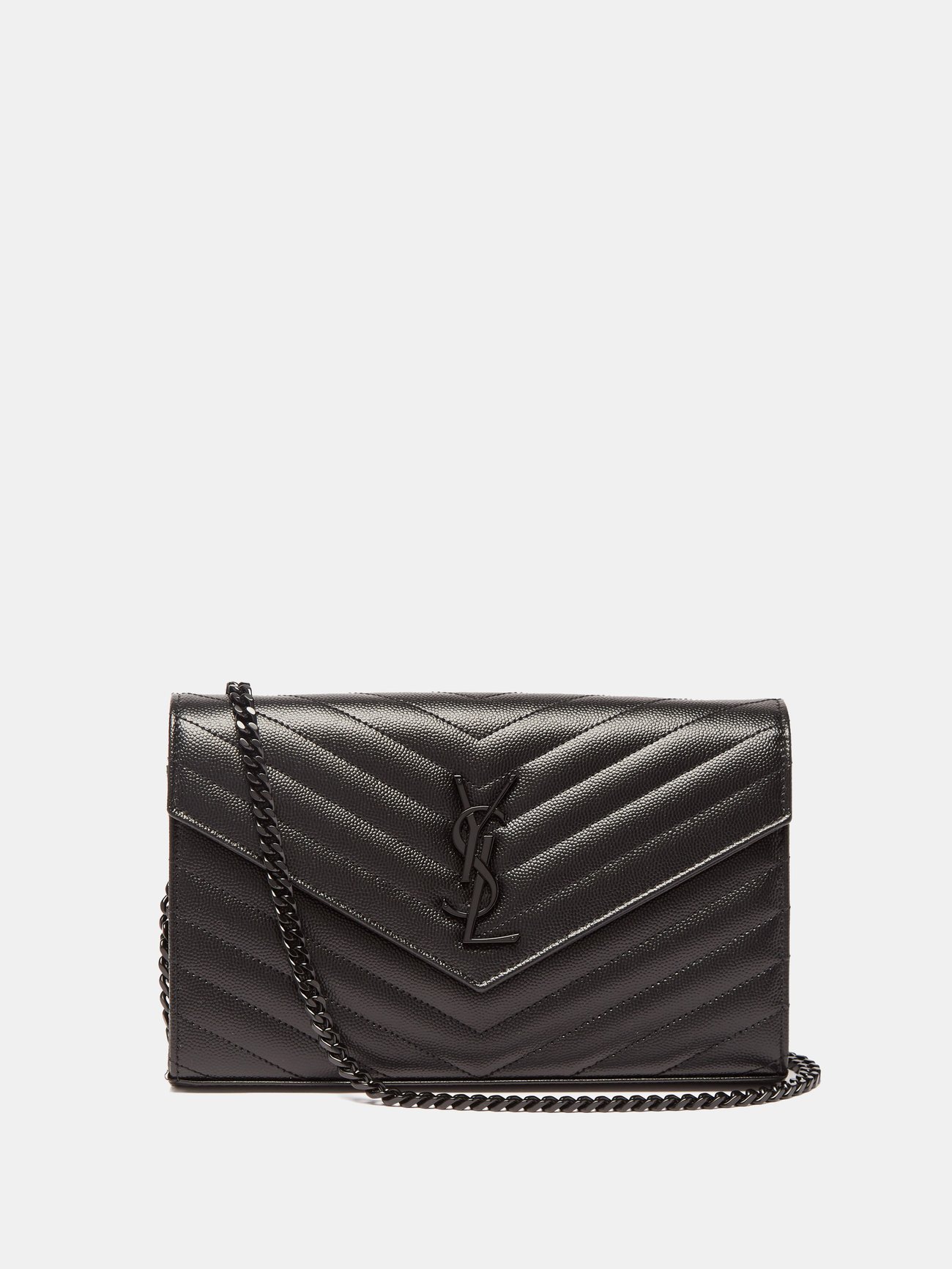 Black YSL-monogram quilted-leather cross-body bag | Saint Laurent ...