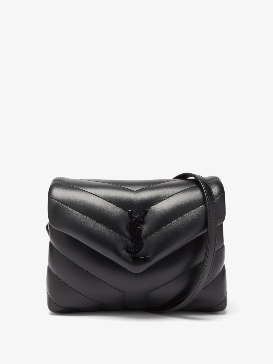 SAINT LAURENT: Toy Loulou bag in quilted leather - Black