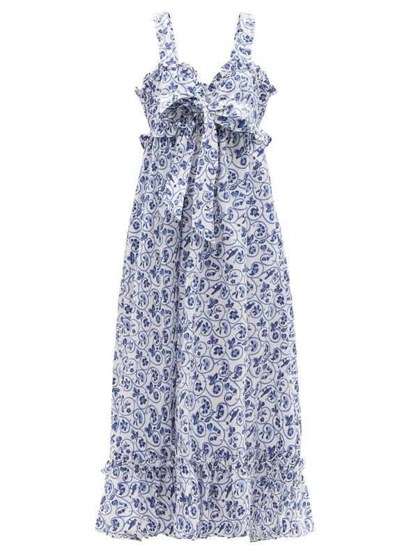 Thierry Colson Valentina floral-print cotton-poplin dress