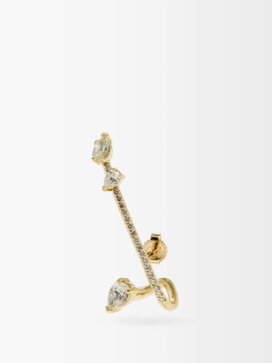 KATKIM (Katkim) Allora diamond & 18kt gold right single earring