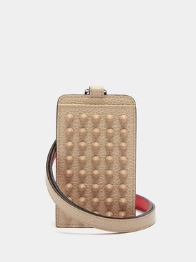 Christian Louboutin Miloucah spike-embellished leather cardholder