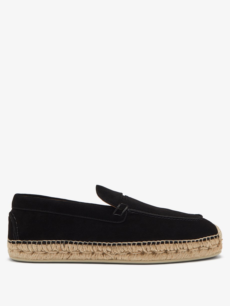 Christian Louboutin Paquepapa suede penny-loafer espadrilles