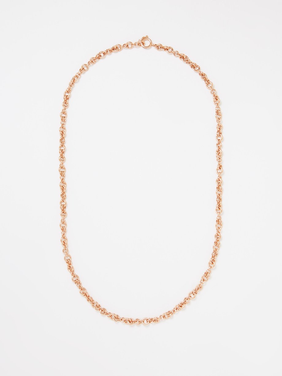 18ct Rose Gold Plated Silver Spiga Adjustable Chain 50cm | 0008917 |  Beaverbrooks the Jewellers