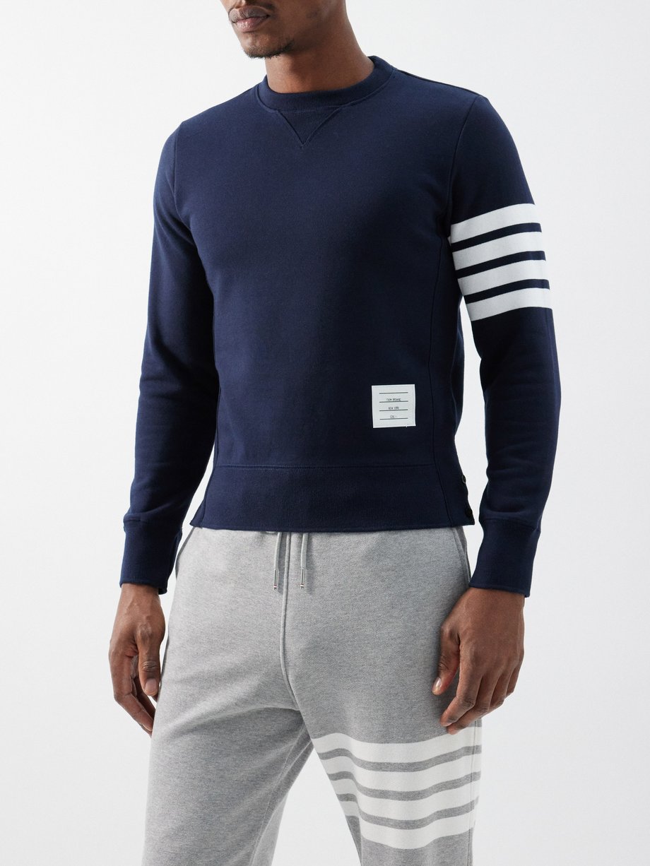 Thom Browne 4-bar cotton-jersey sweatshirt