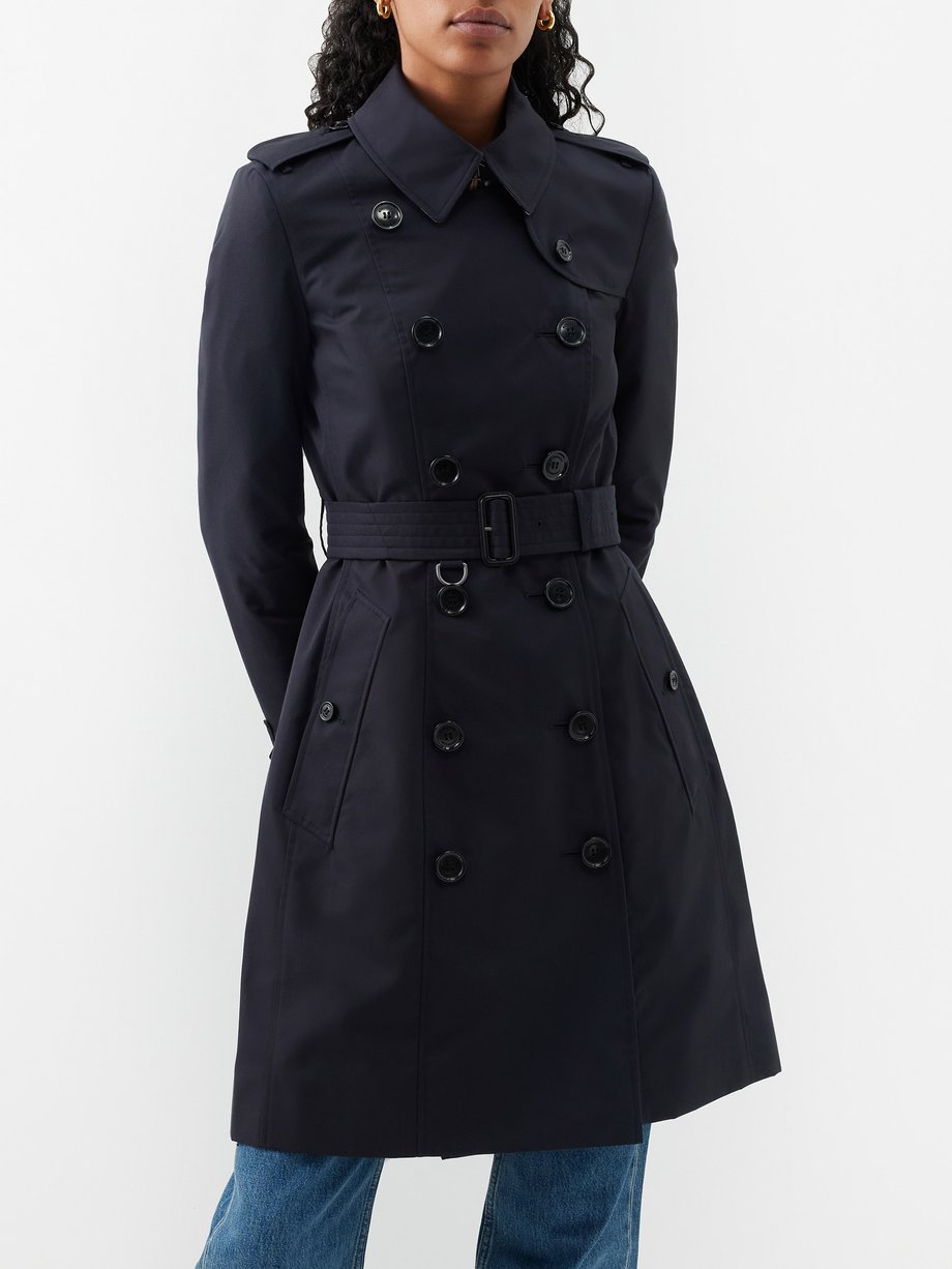 { @type : Brand , name : 버버리 Burberry 버버리 Burberry Navy Chelsea cotton-gabardine mid-length trench coat