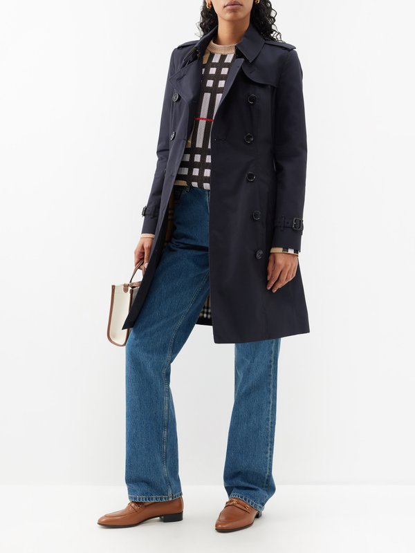 Burberry Trench-coat mi-long en gabardine de coton Chelsea