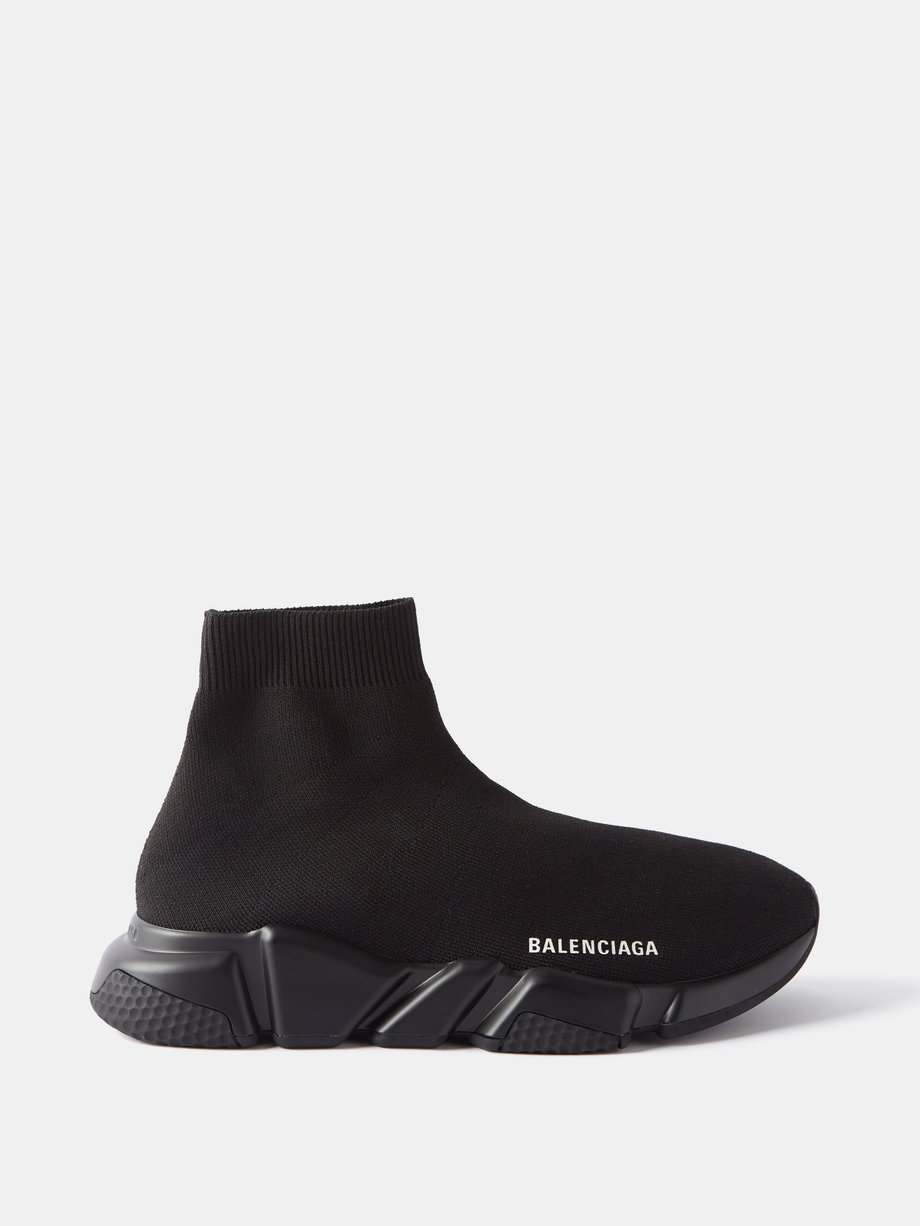 Speed high trainers Balenciaga Black size 41 EU in Polyester