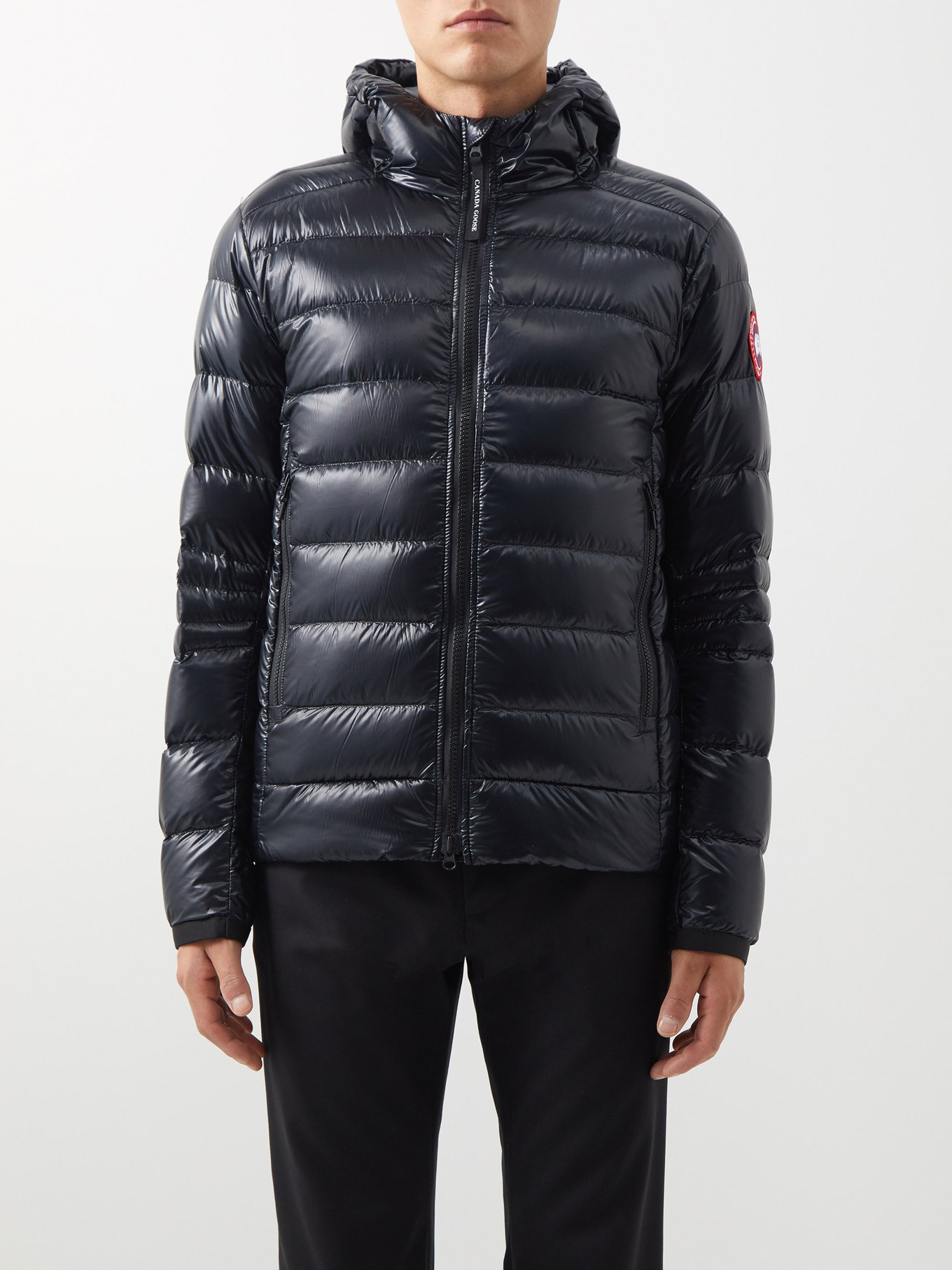 Black Crofton hooded quilted down jacket | Canada Goose
