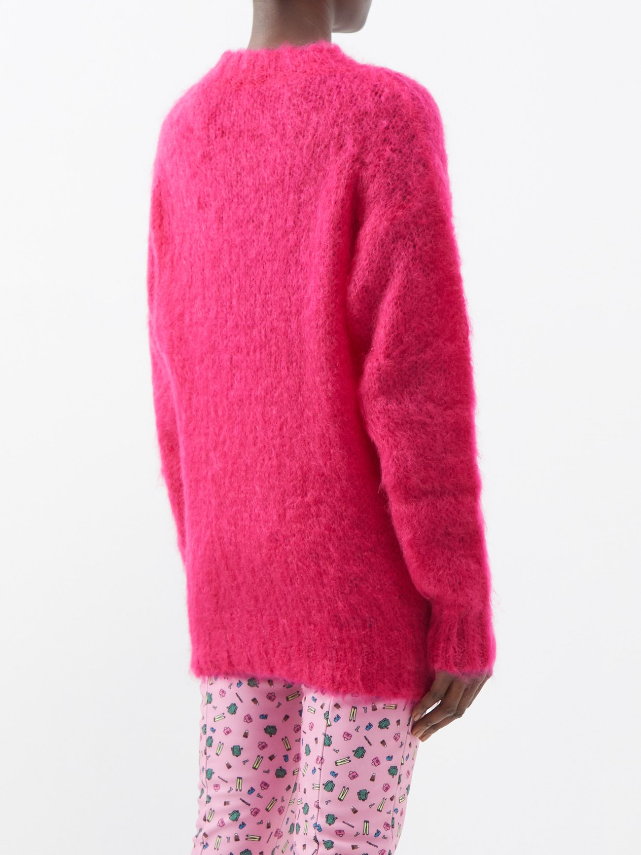 Pink Fluffy Nordic Mohair Sweater – Molimarks