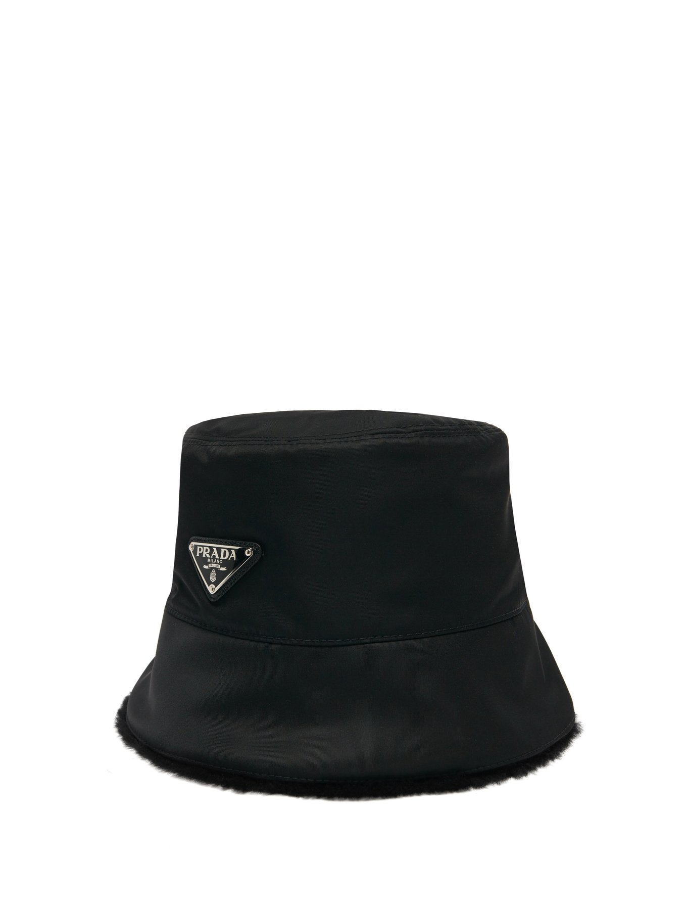 Black Triangle logo-plaque Re-Nylon bucket hat | Prada | MATCHESFASHION UK