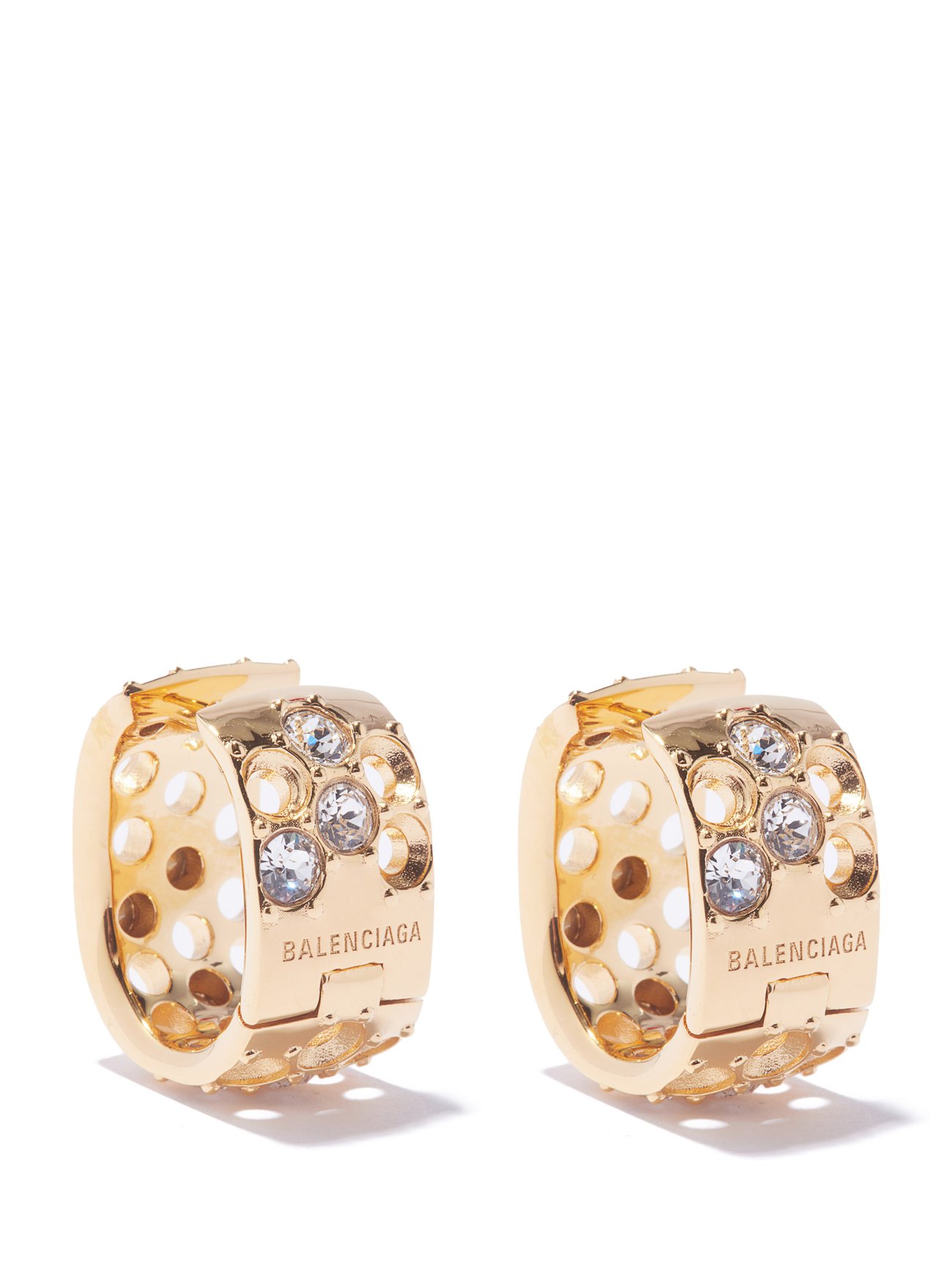 Gold Bold hoop earrings  Balenciaga  MATCHESFASHION US