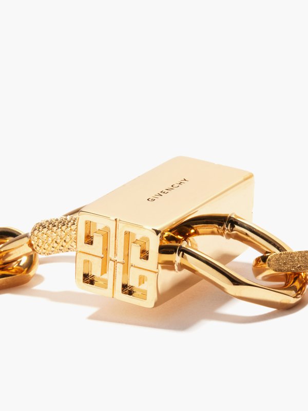Givenchy G-chain and padlock bracelet