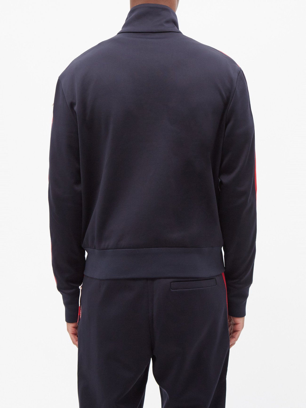 Navy Logo-patch jersey track top | Moncler | MATCHES UK