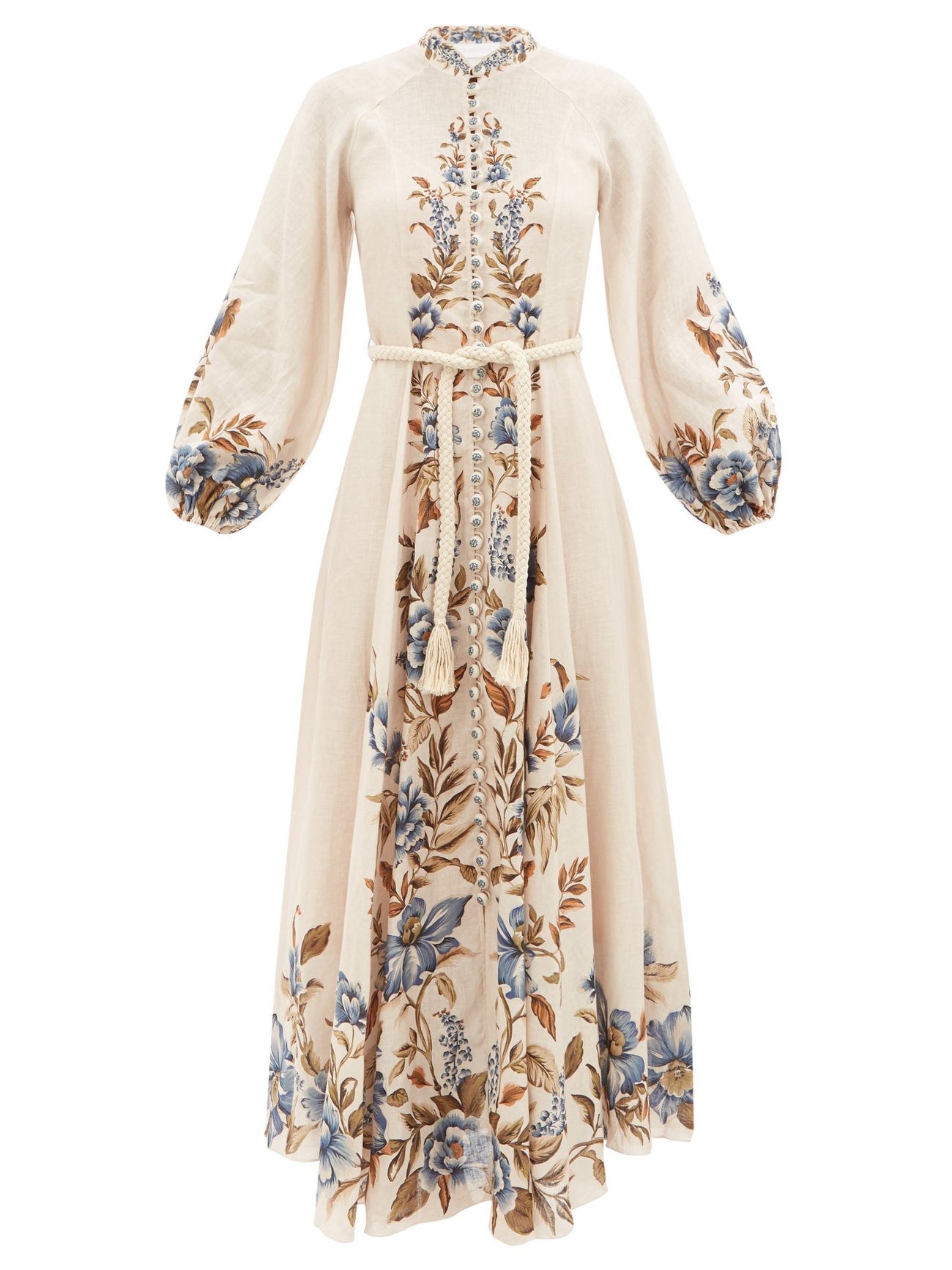 Print Aliane floral-print linen maxi dress | Zimmermann | MATCHESFASHION US